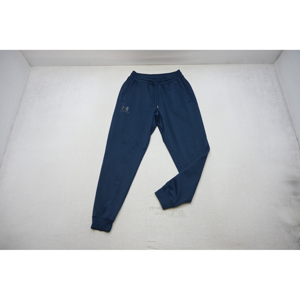 Under Armour Jogger Tapered Sweat Pants Mens Medium Blue ColdGear Excellent